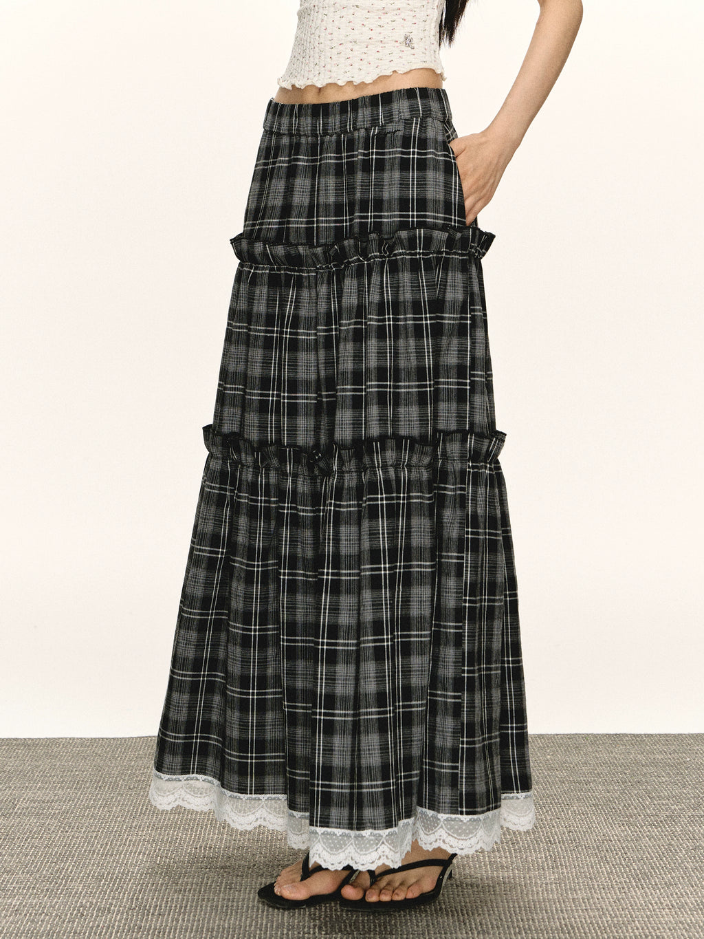 Ariseism Retro Plaid Skirt