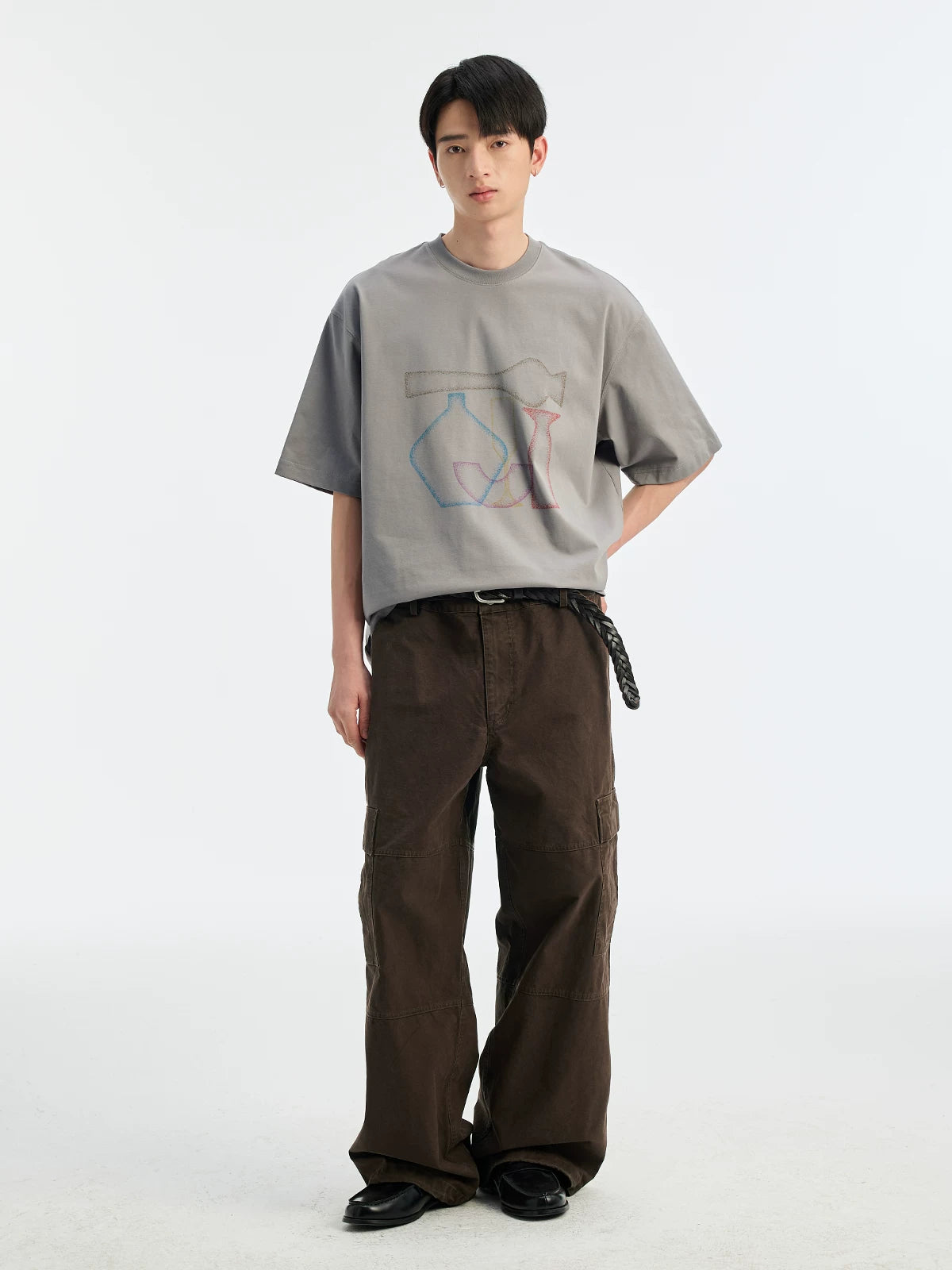 BUTTBILL Loose Gradual Change Casual Tee