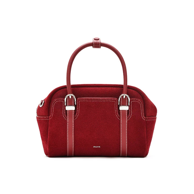 MUVA Premium Sense Cowhide Fleece Portable Small Square Bag