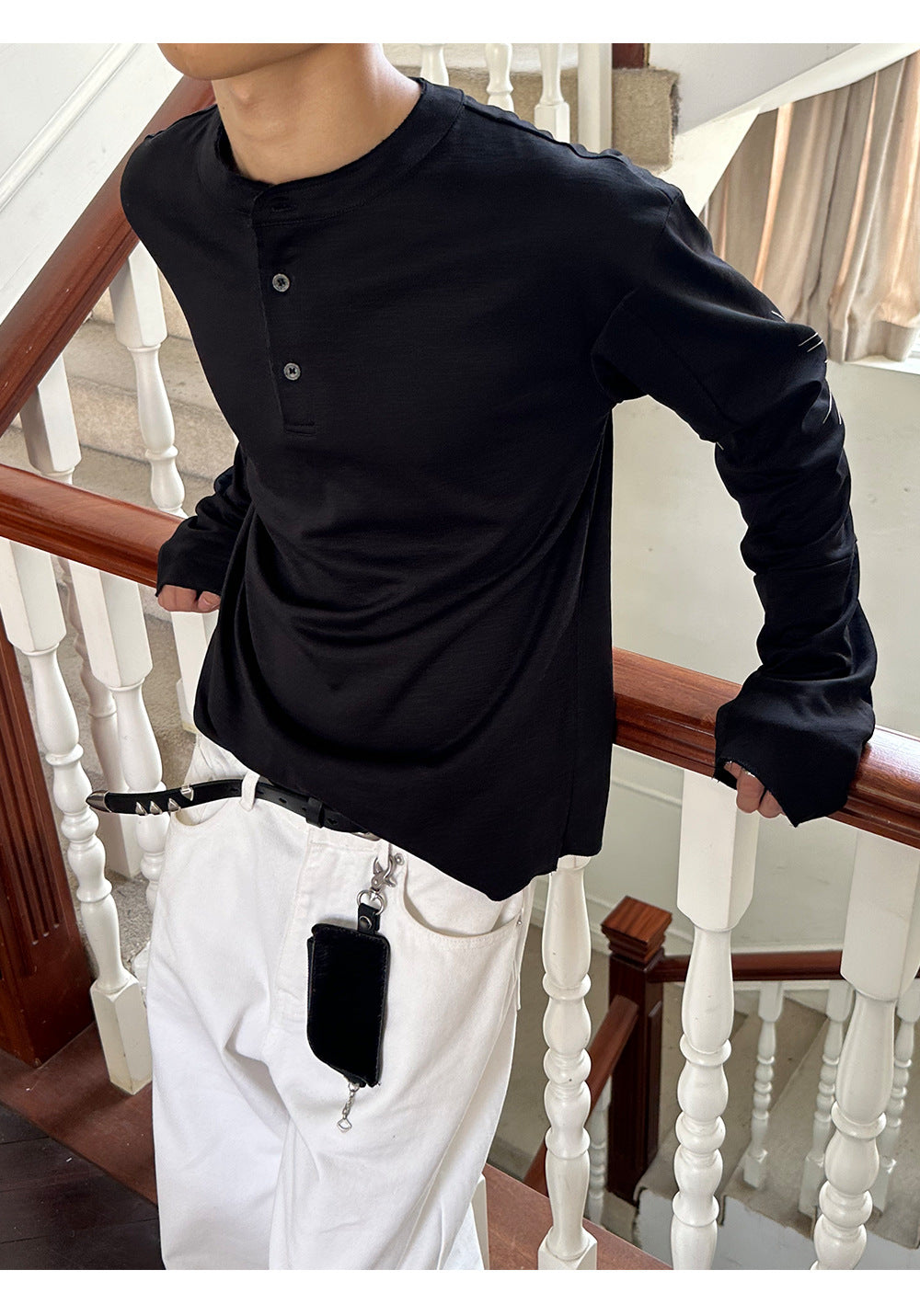 EME Premium Henry Fir Button Long Sleeve