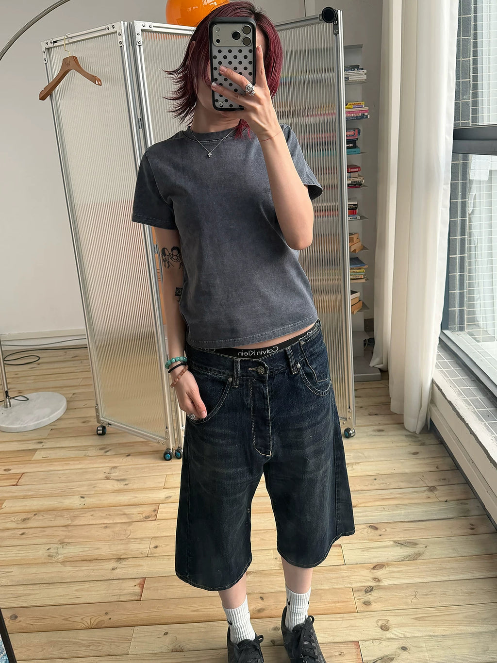 MMBBT Shoulder Short Versatile Casual Round Neck Tee