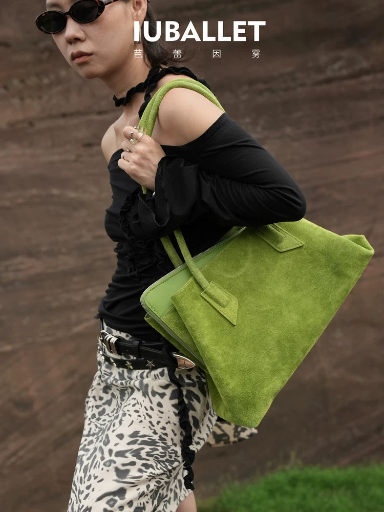 IUBALLET Large Capacity Leather Shoulder Bag