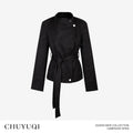 CHUYUQI Ruffian Handsome Suede Short Jacket
