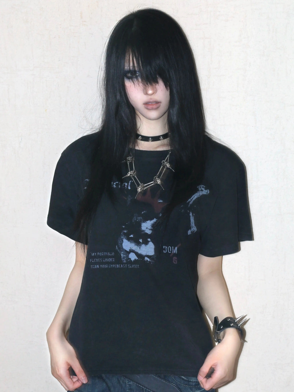 Imdelusion Short Slim Fit Light Puppy Print Tee