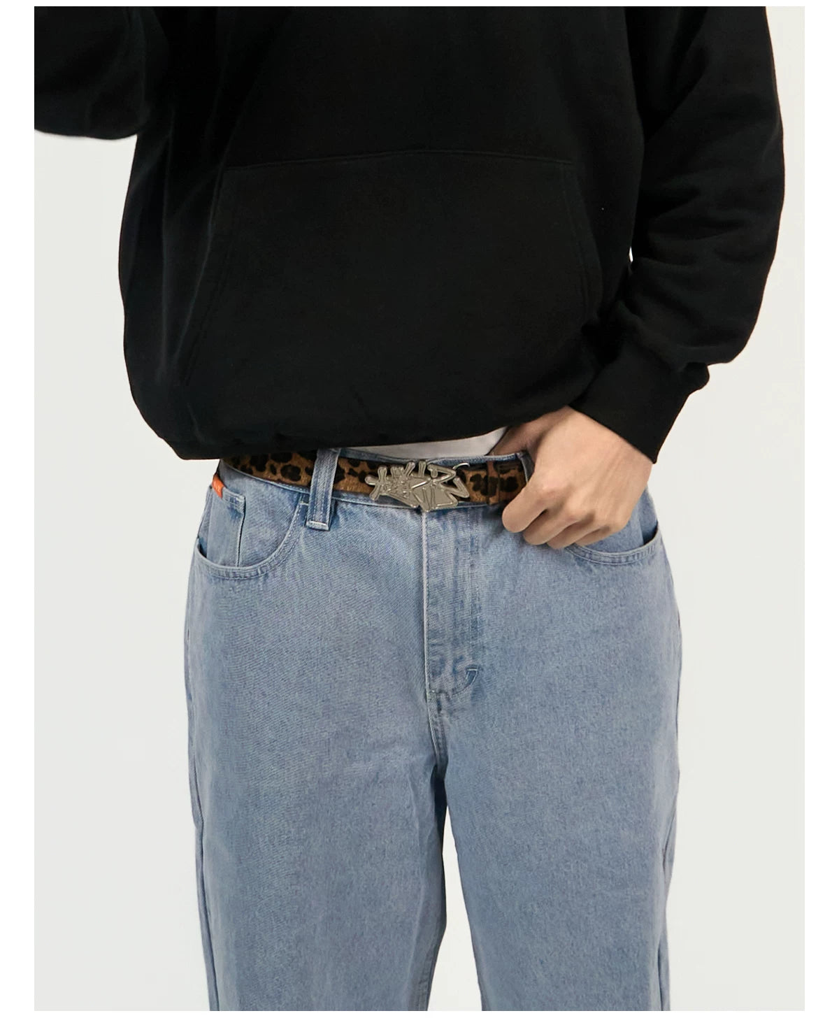 AVENUESON Two-color Leopard Print Belt