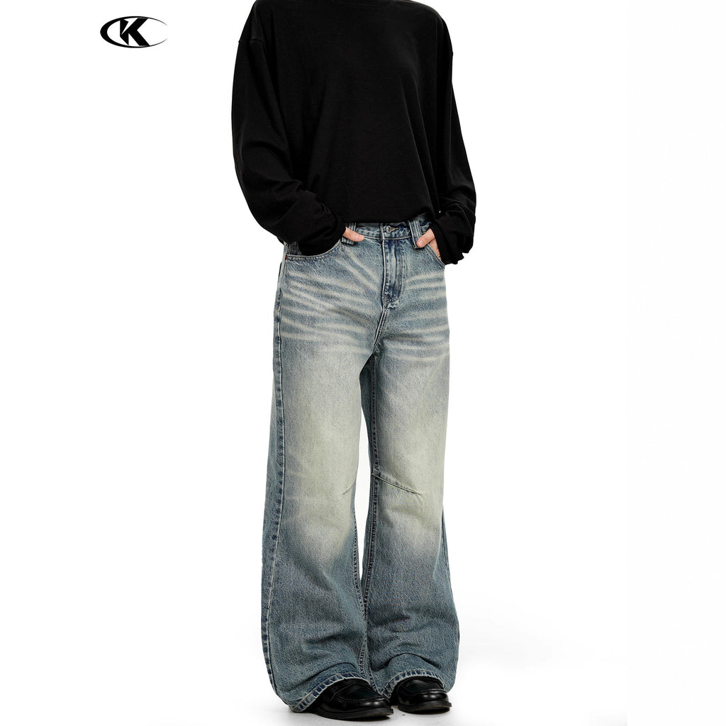 11KN Retro Straight Wide-leg Slacks