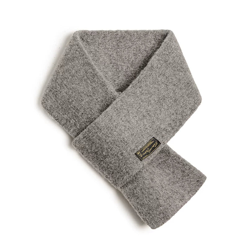 MADEN Retro Imitation Mohair Knitted Small Scarf