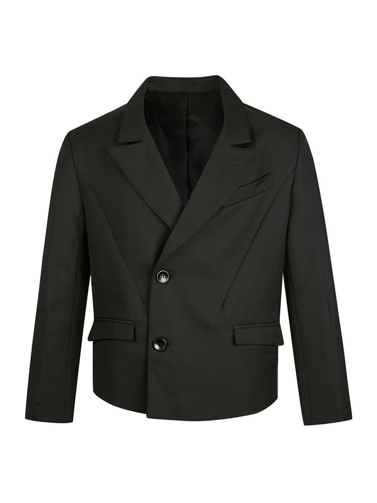EME Vintage Loose Casual Front Shoulder Blazer