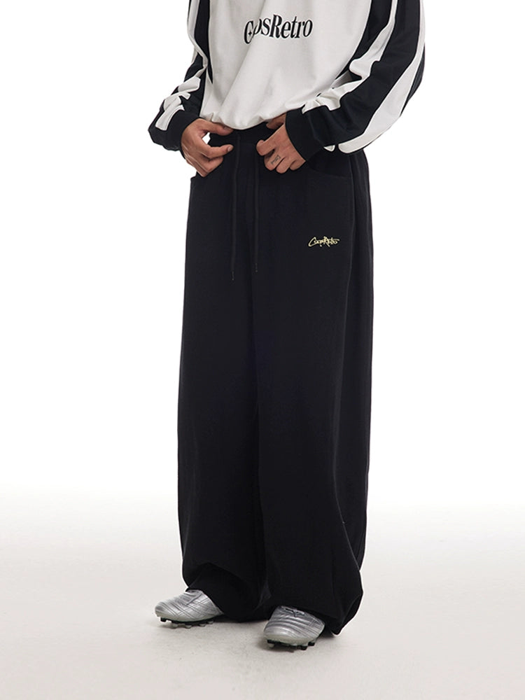 CoosRetro Loose Casual Fleece Track Pants