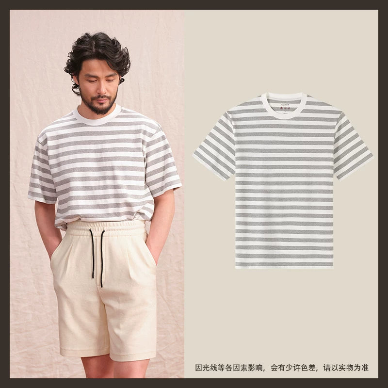 CULTUM Retro Sport Wide Striped Tee