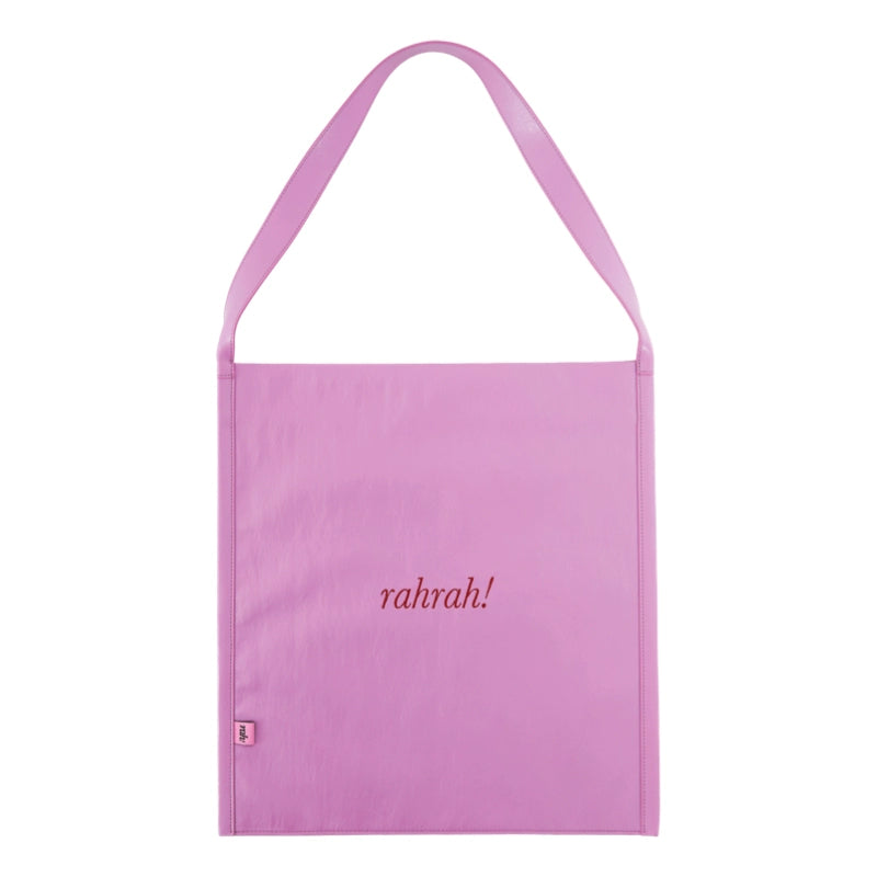 DirtySix "rahrah!" contrasting embroidery thread leather tote bag