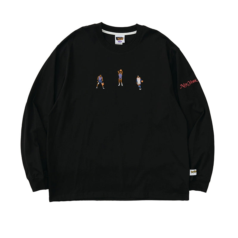 Battles Embroidery Vintage Loose Casual Long Sleeve