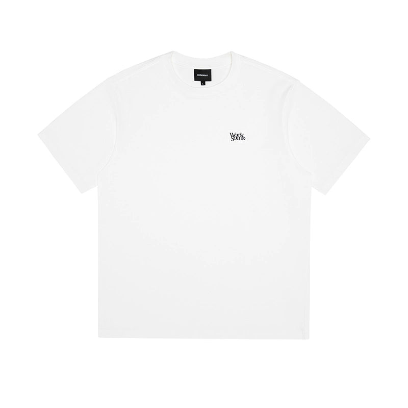 NICEBAD Basic Weaving Label Casual Loose Tee