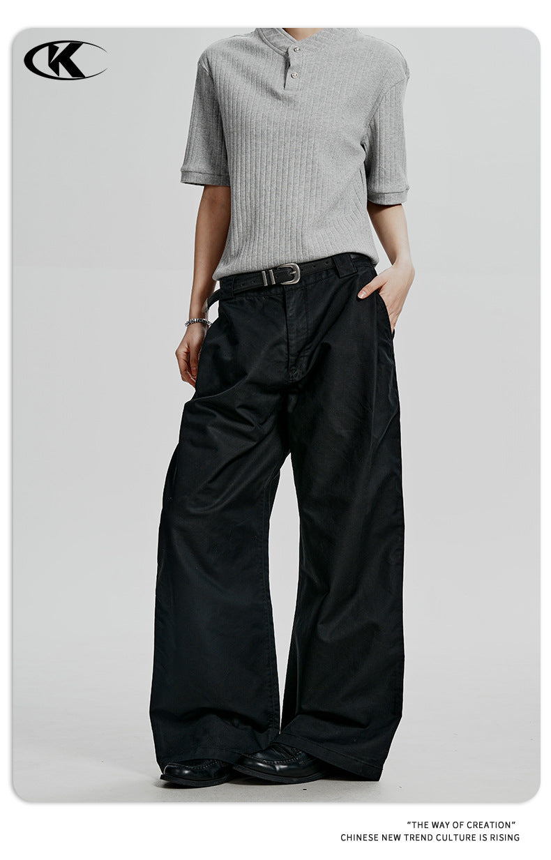 11KN 11 oz Cotton Pleated Cargo Pants