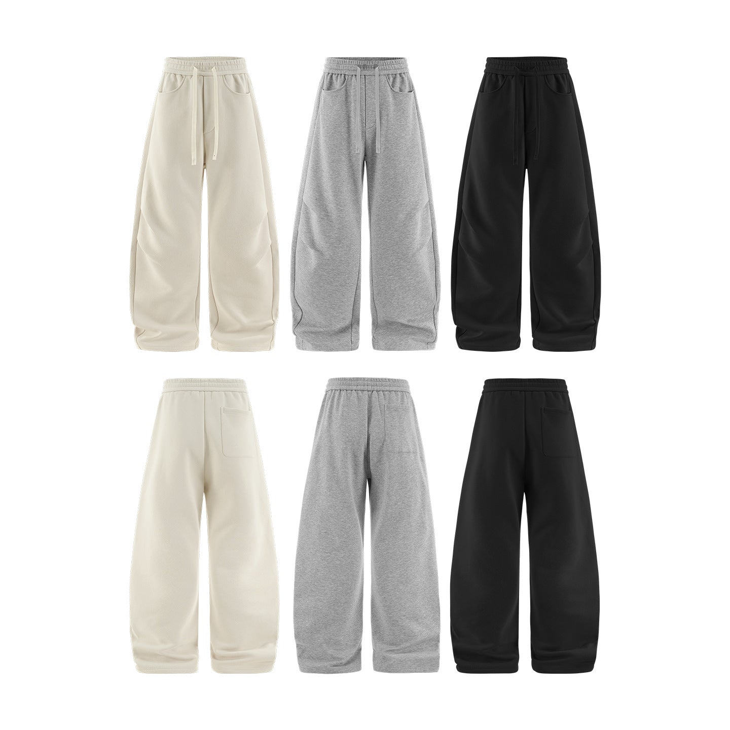 Inflation Double Pleated Scimitar Fleece Slacks