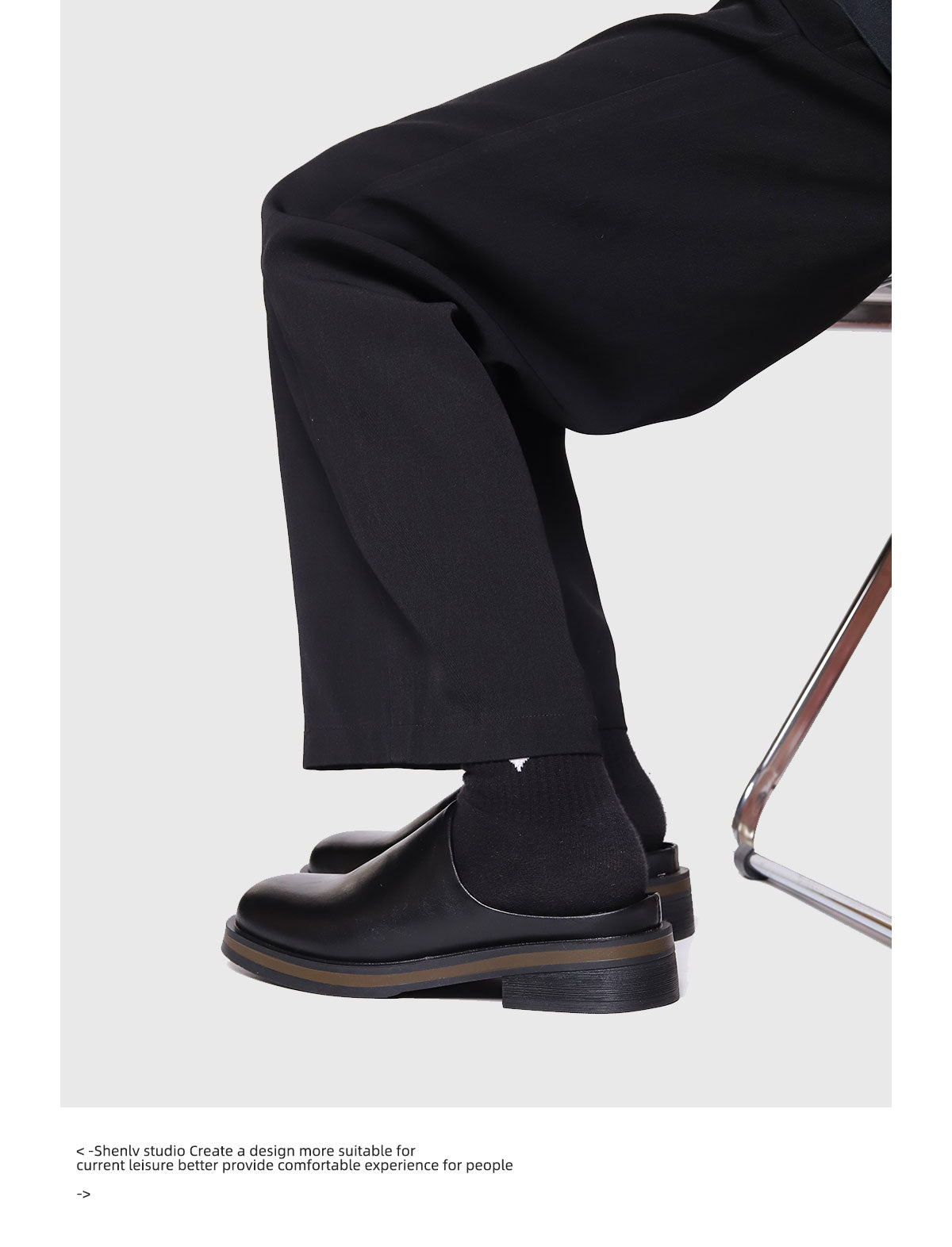 SHENLV STUDIO Leather Clogs