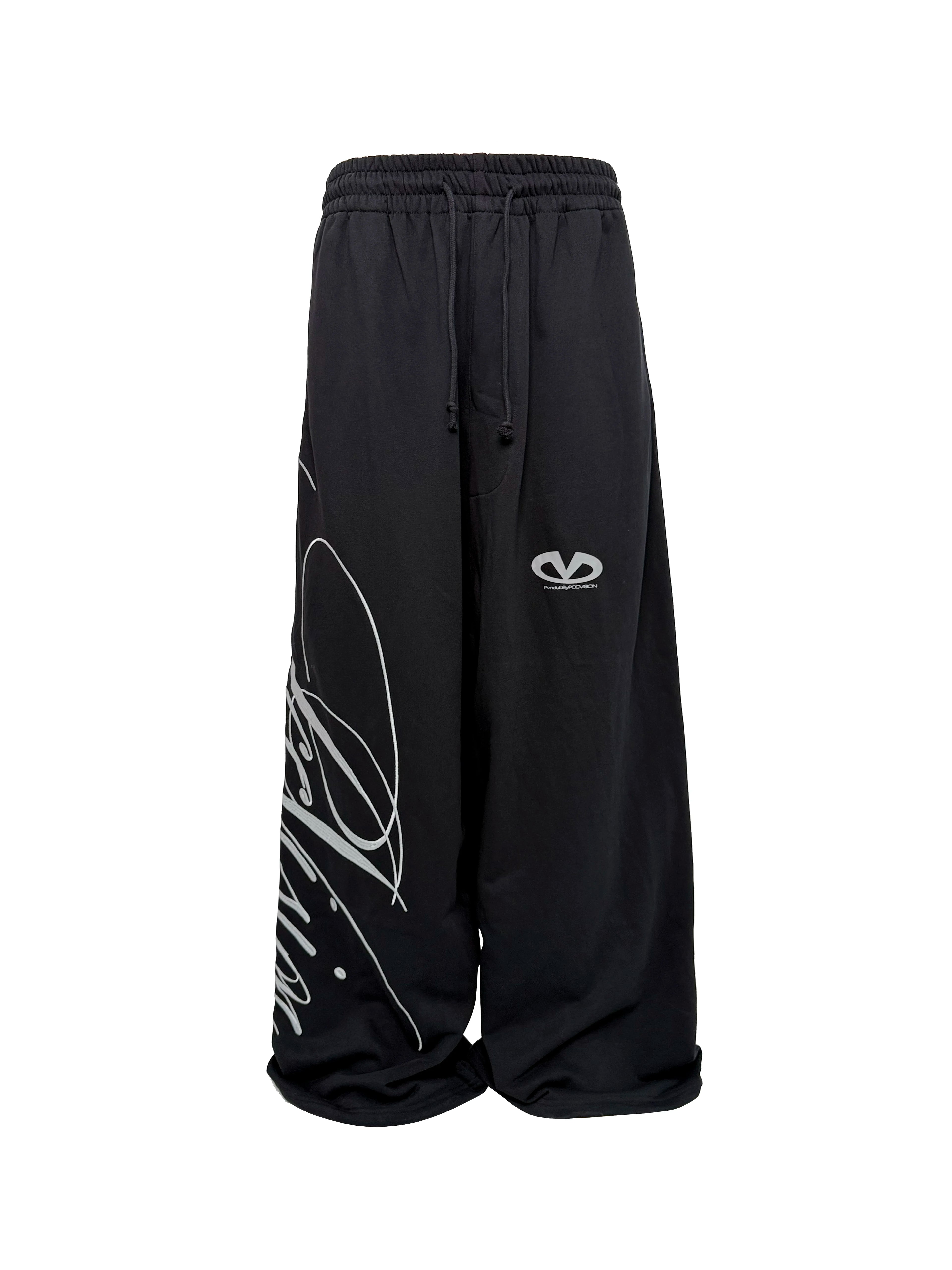 PCCVISION Embroidered Print Sweatpants