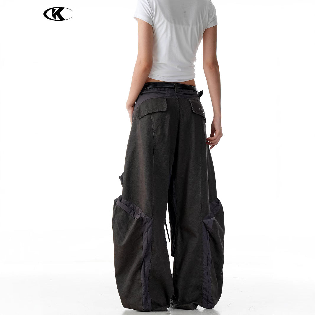 11KN Retro Tooling Wide-leg Loose Scimitar Pants