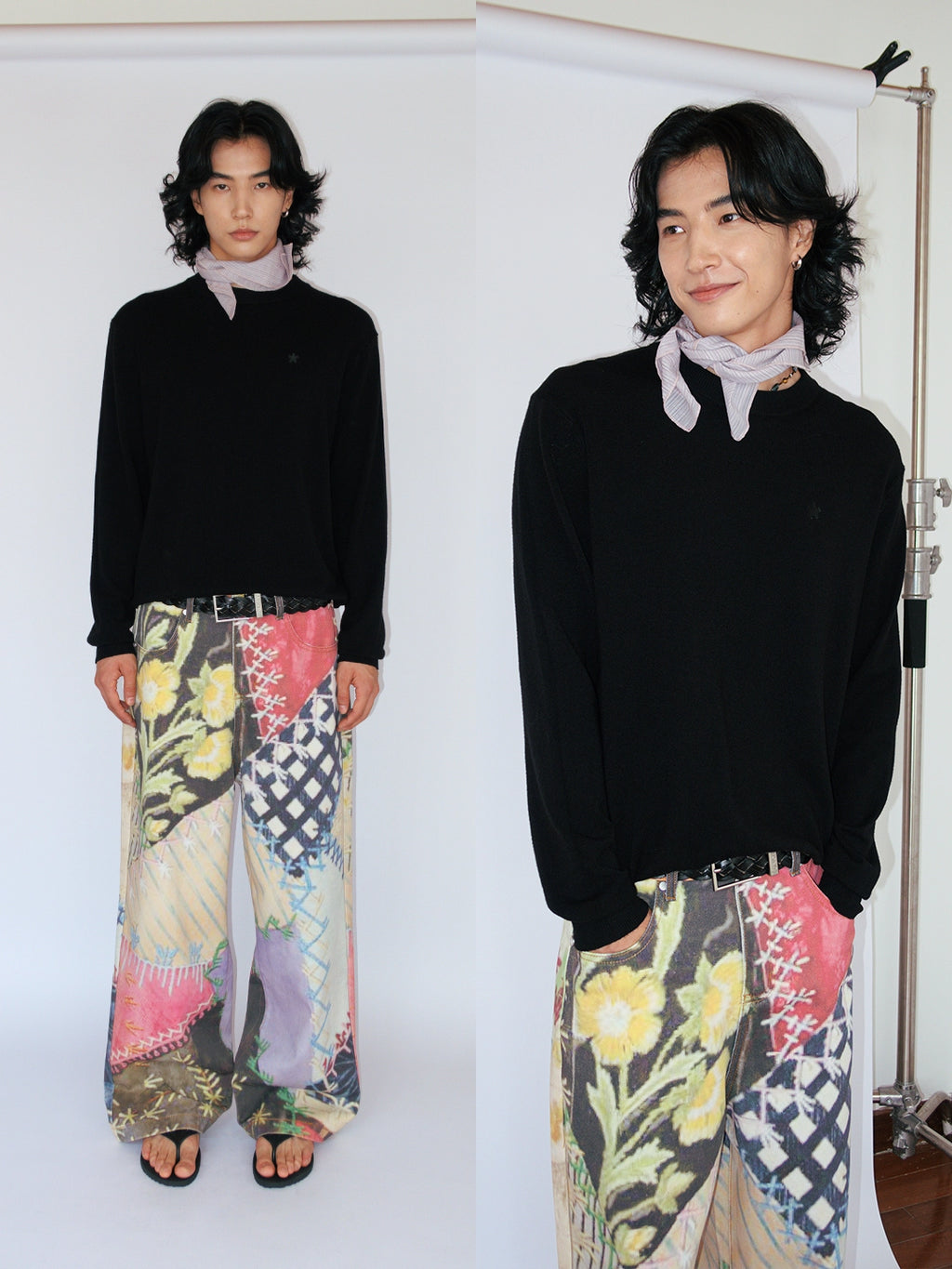 FUNKYFUN Bottomed Long-sleeved Knitted Pullover