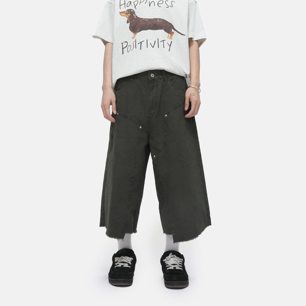 MTLCLOTHES Tooling Logging Rough Edge Simple Seven-point Jeans