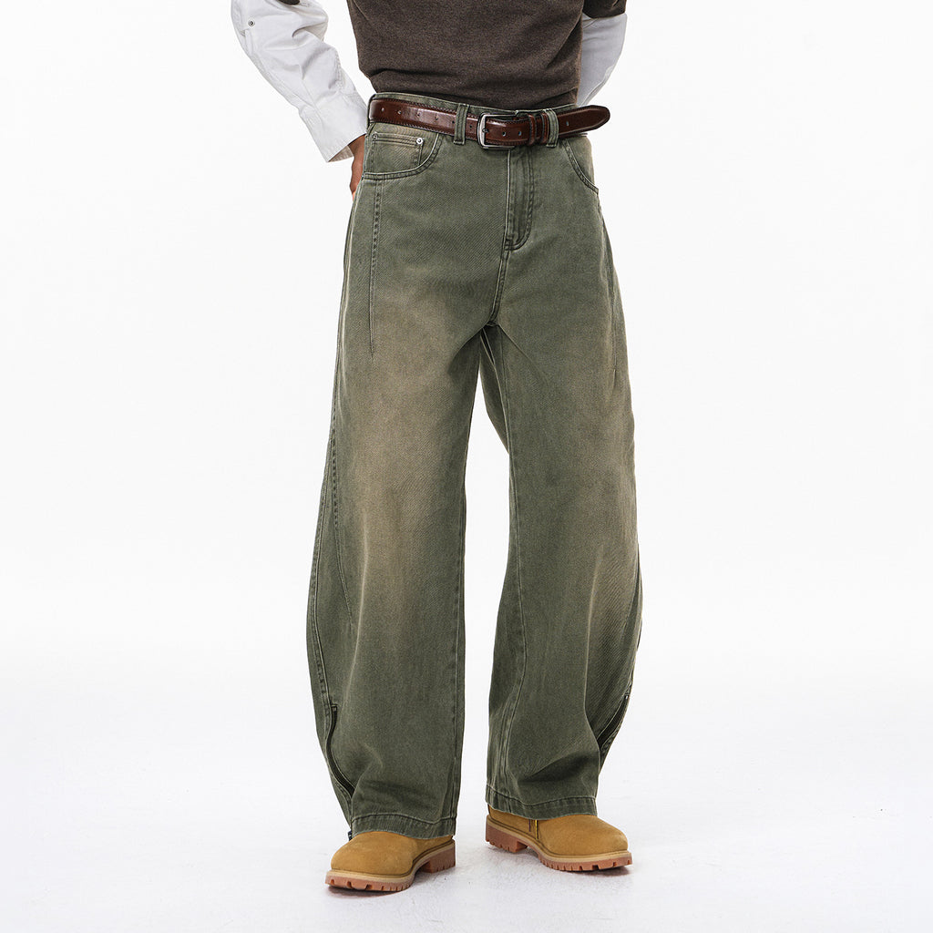 Inflation Retro Old Pleated Casual Trousers