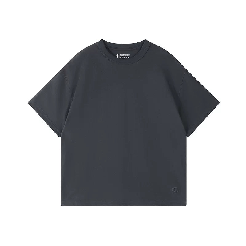 GOODLIVEABLE Cool Small Neckline Versatile Tee