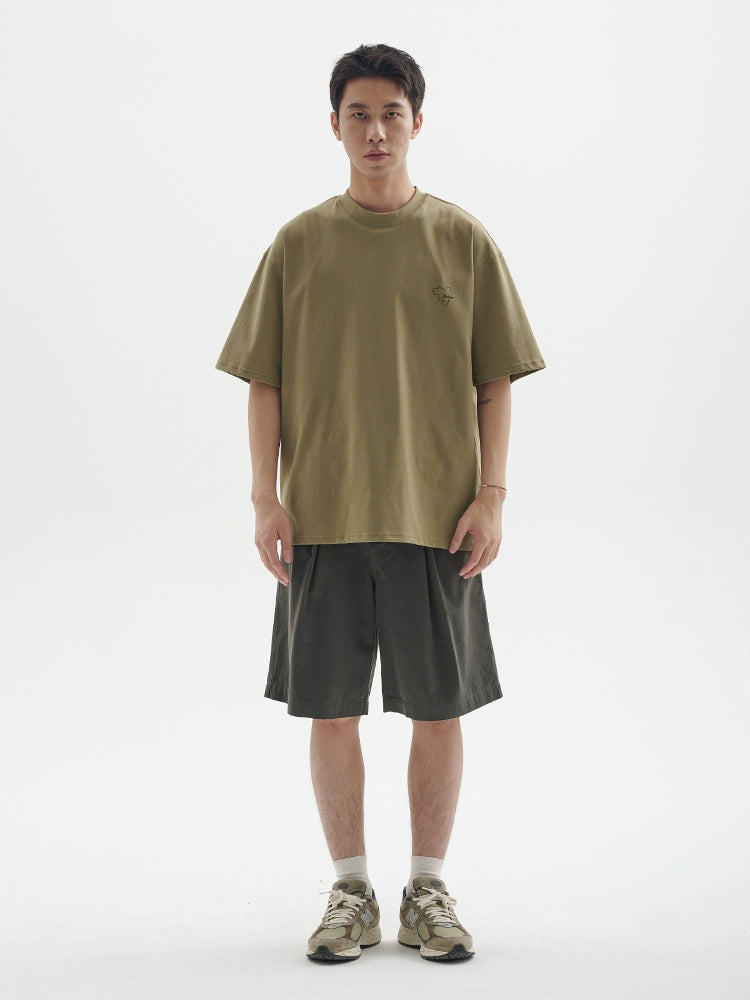 BUTTBILL Back Plant Print Cool Quick Drying Tee