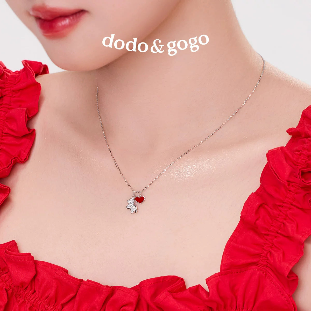 DODOGOGO Sterling Silver Pony Love Clavicle Necklace