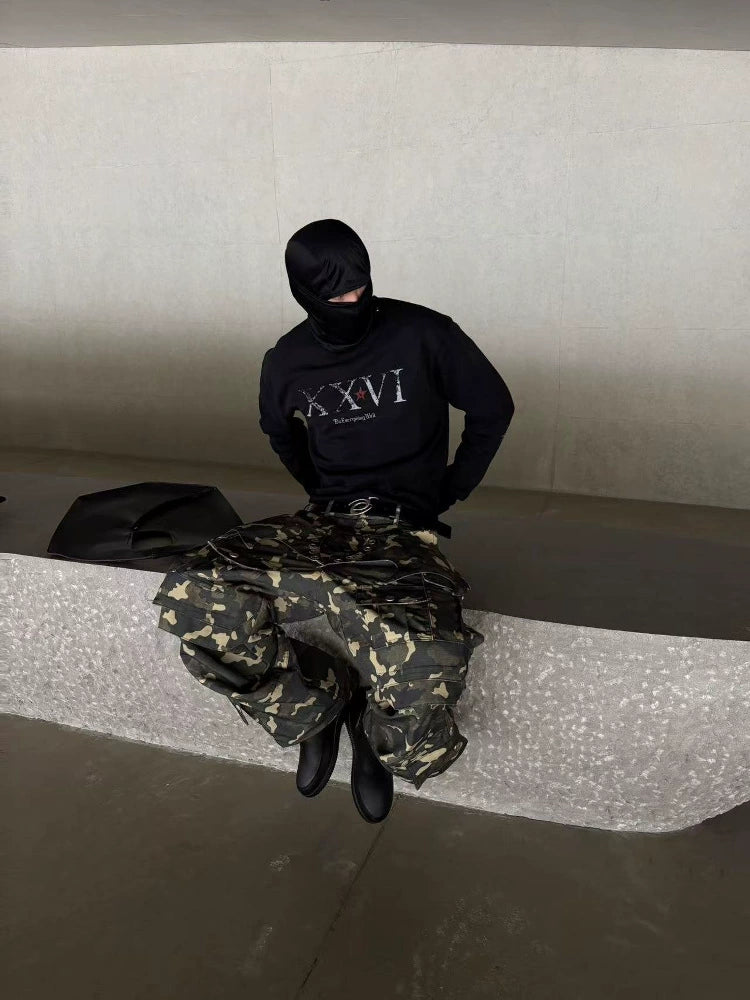 DETW 25SS Washed Diablo "XXVI" Basic Rivet Long Sleeve Shirt Tee