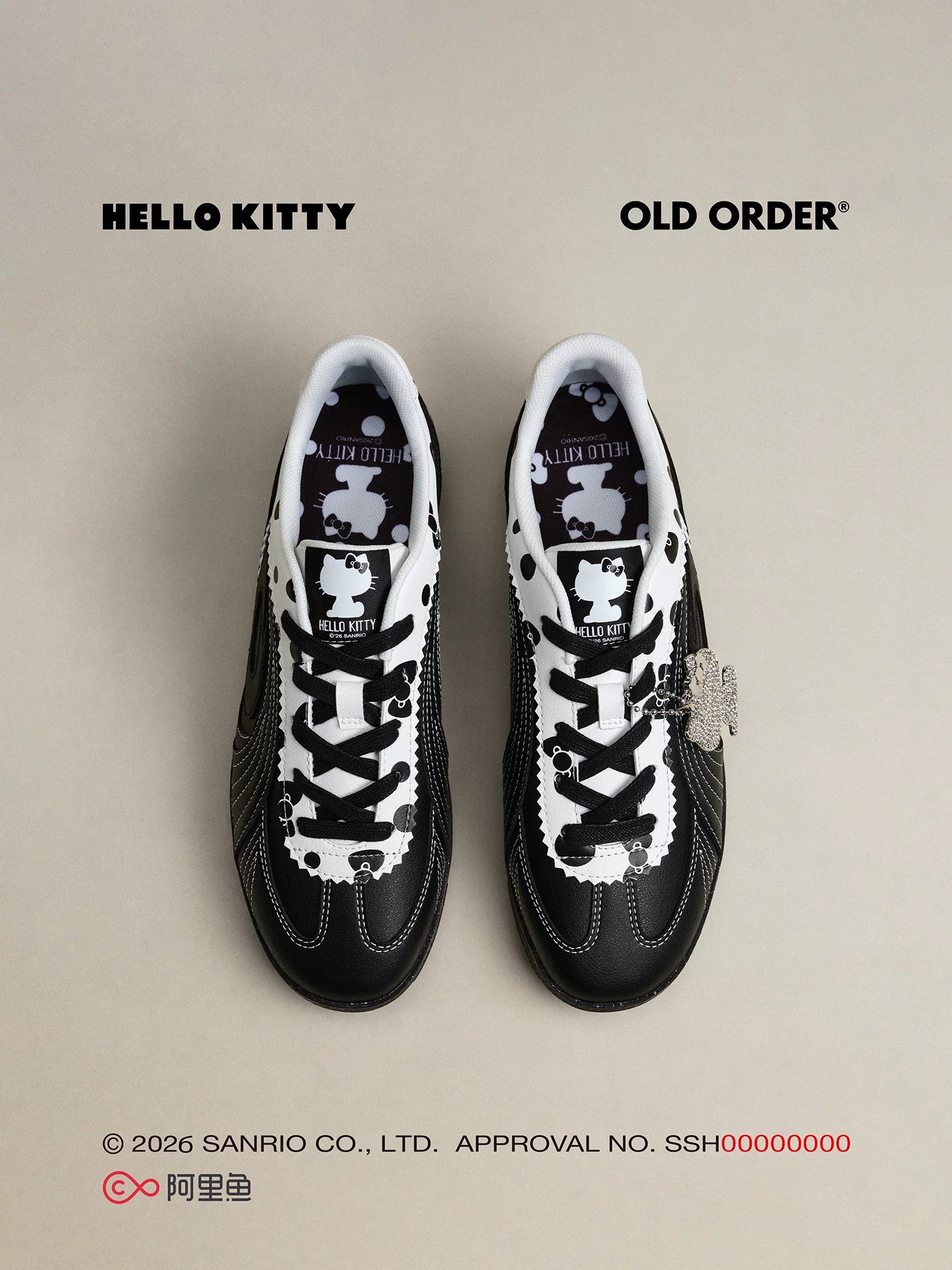 OLDORDER Polka Dot Kitty Casual Versatile Flats