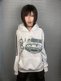 WEBBAR Pattern Print Hooded Sweater
