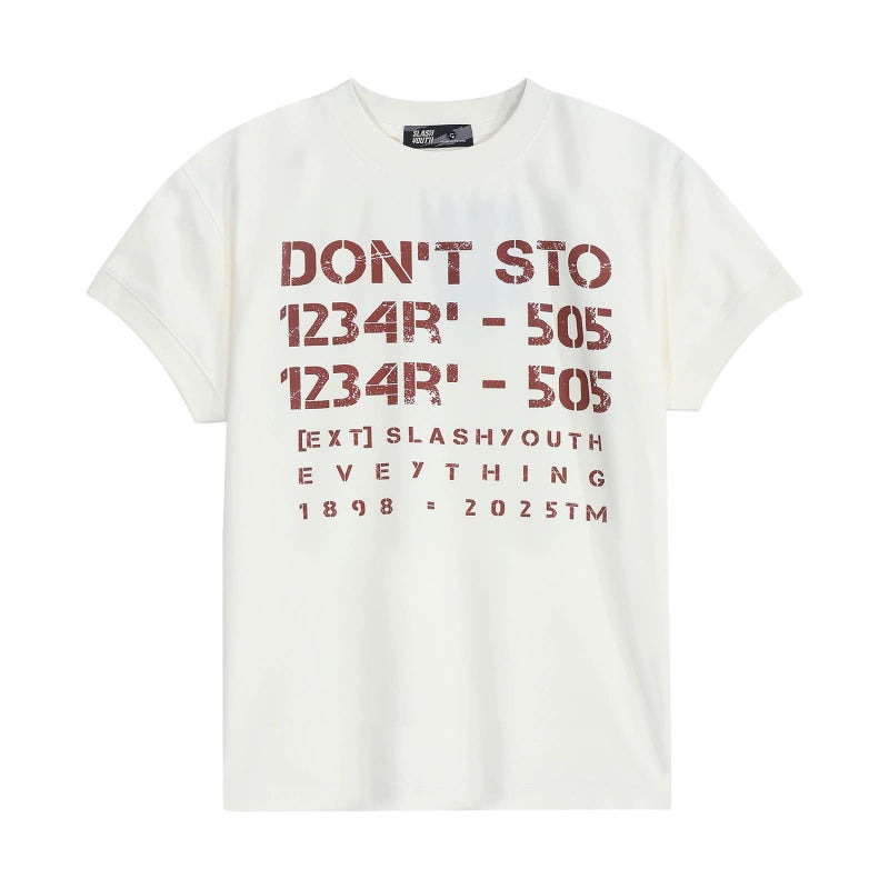 BTSG Sorona front shoulder slim thread cuffs short sleeve Tee