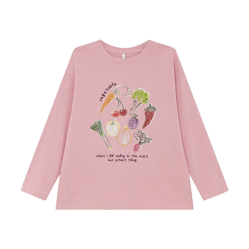 Kano Fun Graffiti Vegetable Print Long Sleeve