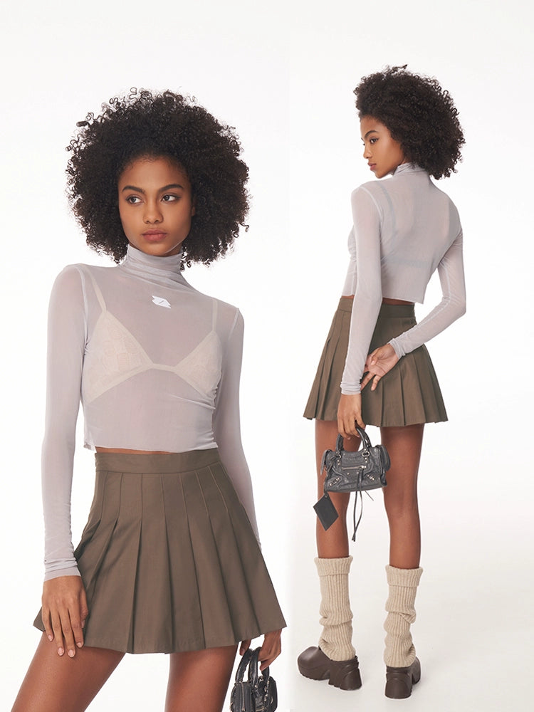 ABMY Card High Waist A Word Thin Sexy Suit Skirt