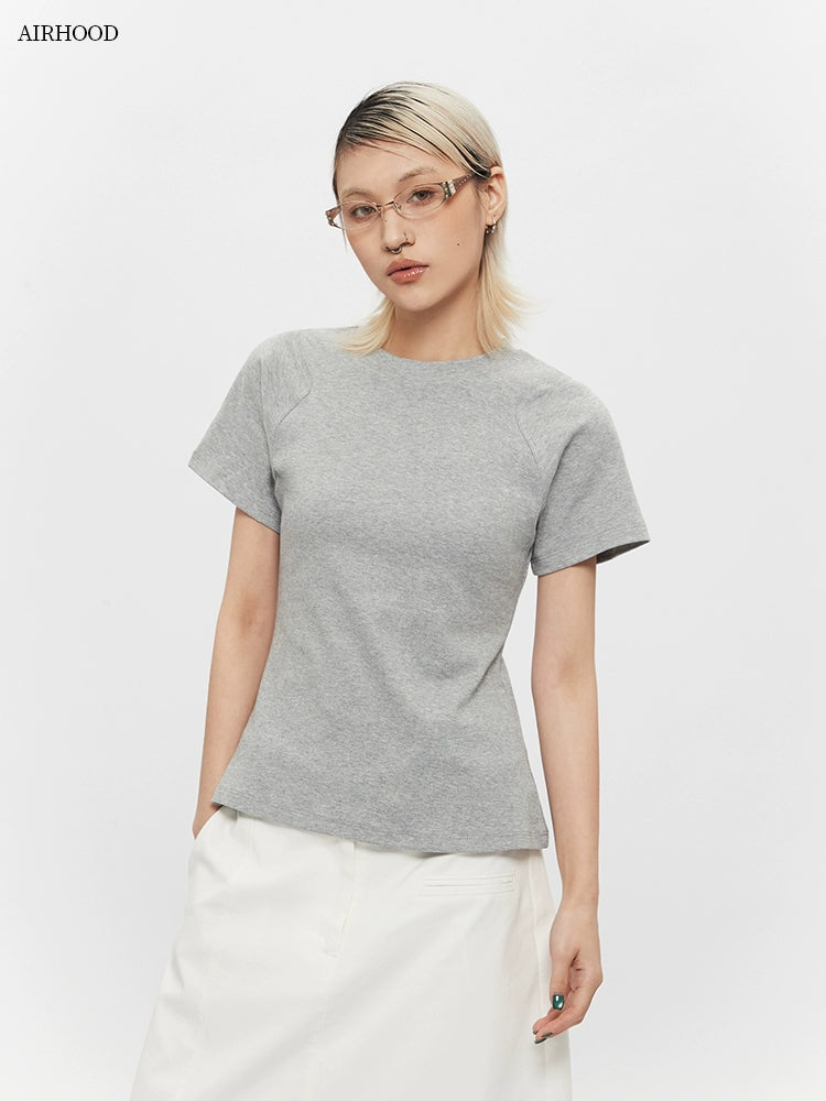 AIRHOOD Front Shoulder Slim and Thin Versatile Tee