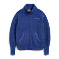 Maden Ice Blue Cardigan Thickened Sweater High Neck Warm Knitted Sweater