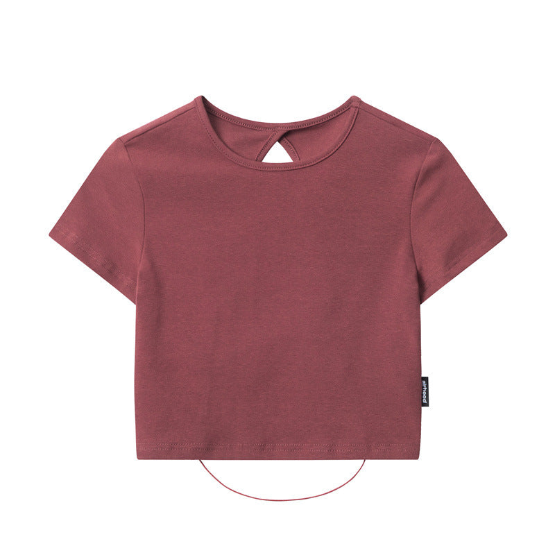 Nariele Sexy Hollow Backless Tee