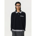 BTSG Splicing Contrasting Color Towel Fabric Fake Two-piece POLO Shirt