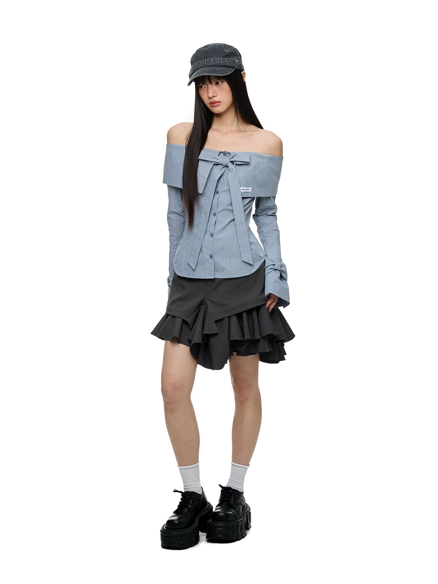 JIKOO Twill Burr Skirt