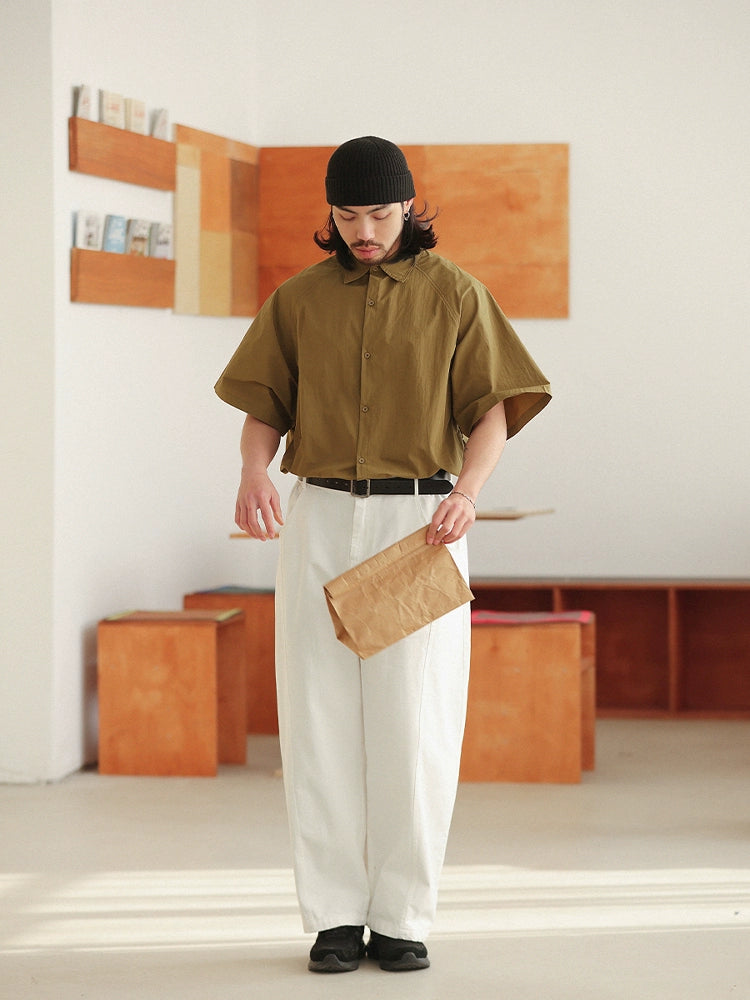 NOEARS Vintage Elastic Waist Loose Wide Leg Jeans