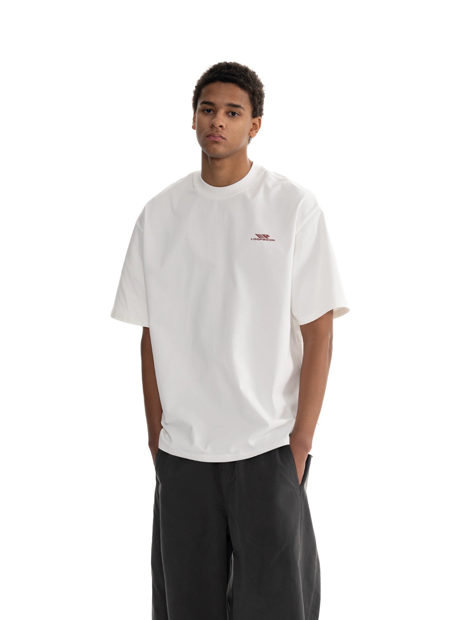 Loopsoon Back Letter Print Versatile Tee