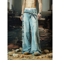 NOMANIAI Love Digital Printing Loose Straight Jeans