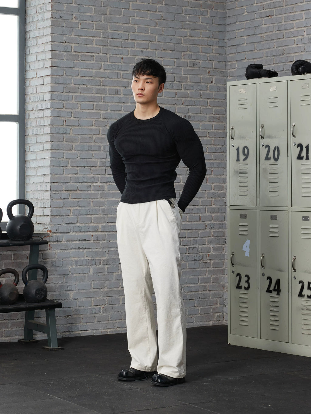 AFTERGLOW Knitted Bottom Casual Slim Sleeve