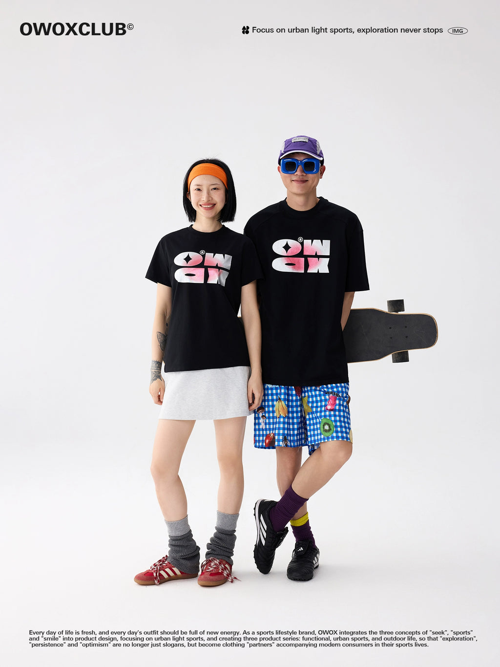 OWOX Letter Logo Smudge Casual Short Tee