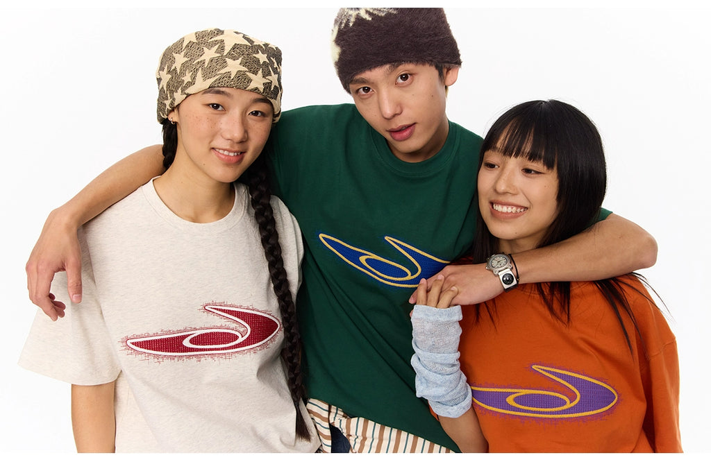 NewJNXSlogo Contrasting Color Embroidery Tee