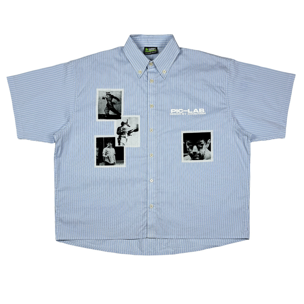 ComicTree C.t 2025 Summer Lapel Striped Photo Shirt