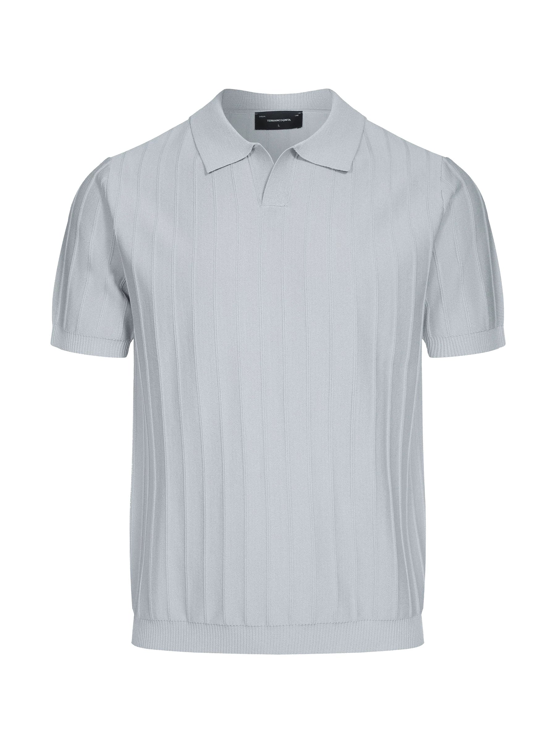 TERRAINCOGNITA Knitted Short and Wide POLO Shirt