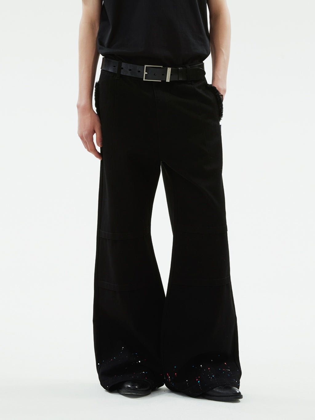 FUNKYFUN Starry Sky Shining Ink Printing Design Twill Jeans