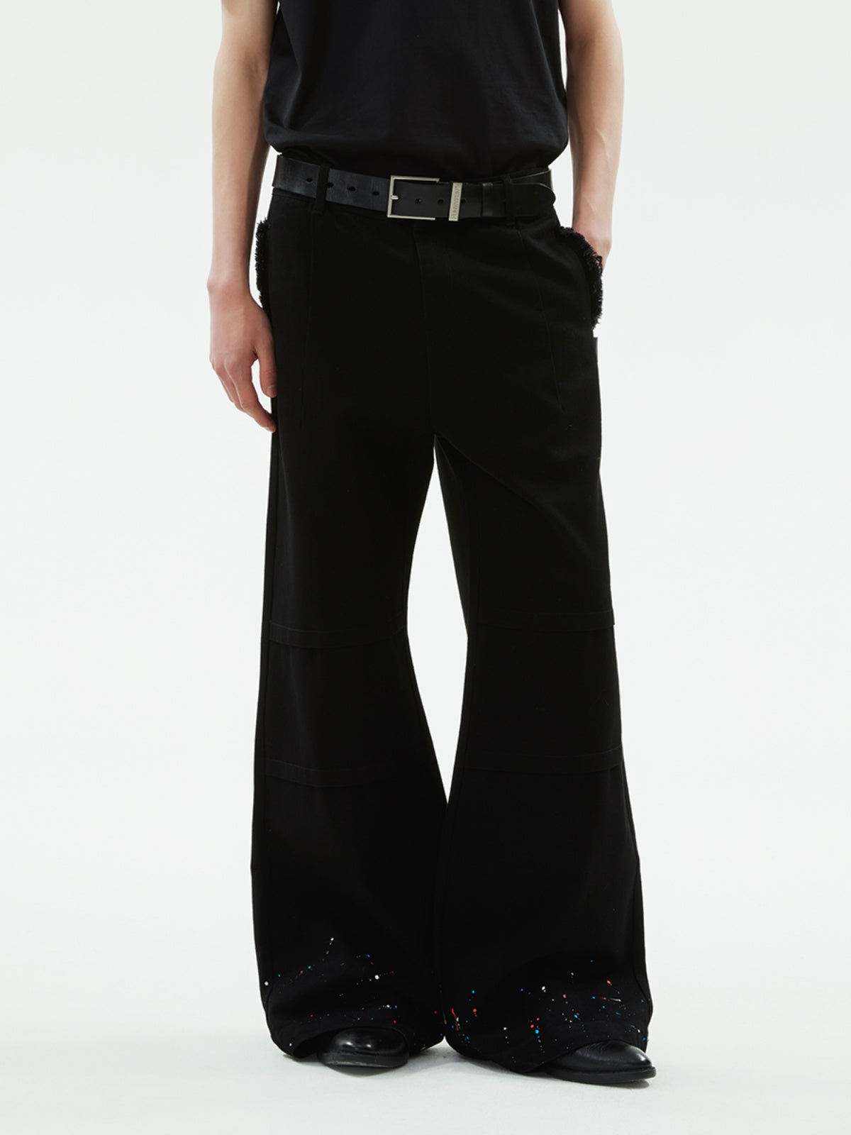 FUNKYFUN Starry Sky Shining Ink Printing Design Twill Jeans