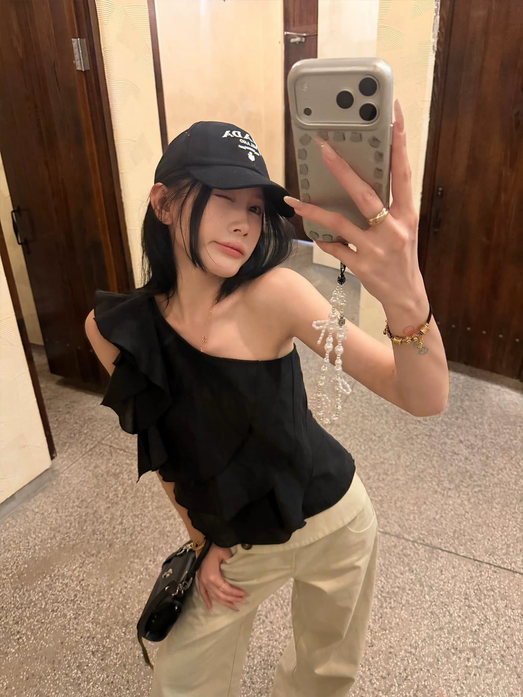 YOUNG KYLIN Slash Shoulder Short Versatile Suspender